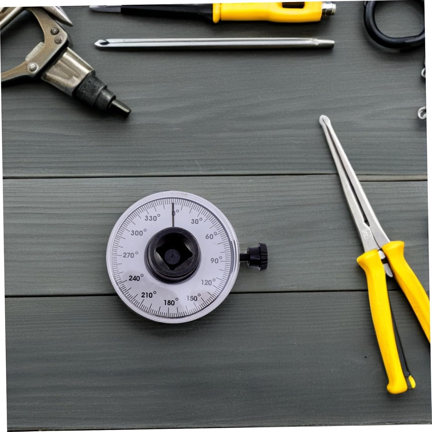 2pcs Digital Torque Angle Degree Gauge Wrench with Adjustable Angle Indicator for Mechanics and Automotive Repair, Alloy Material Dual Functionality Tool for Bike and Field Repairs