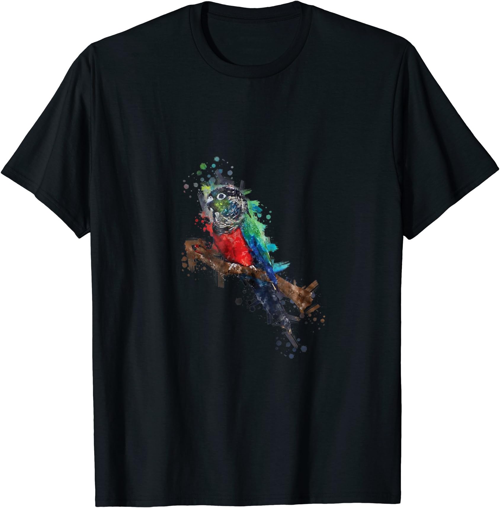Watercolor Crimson Bellied Conure T-Shirt T-Shirt
