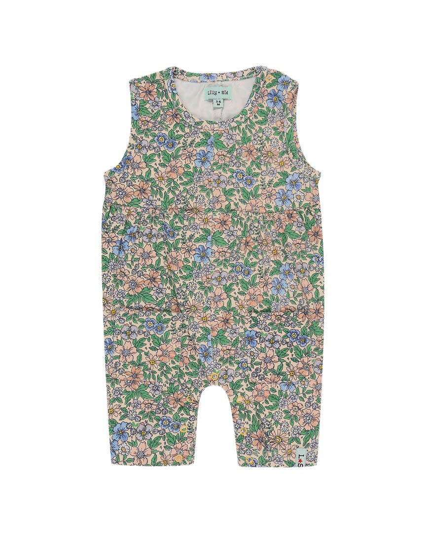 Lilly And Sid Floral Shortie Dungaree