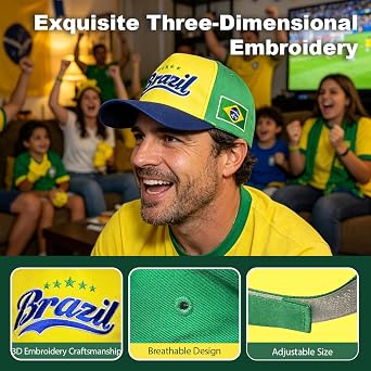 Levviye 2026 World Football Soccer Cup Support Team Adjustable Hat Cap for Sports Fan Gifts