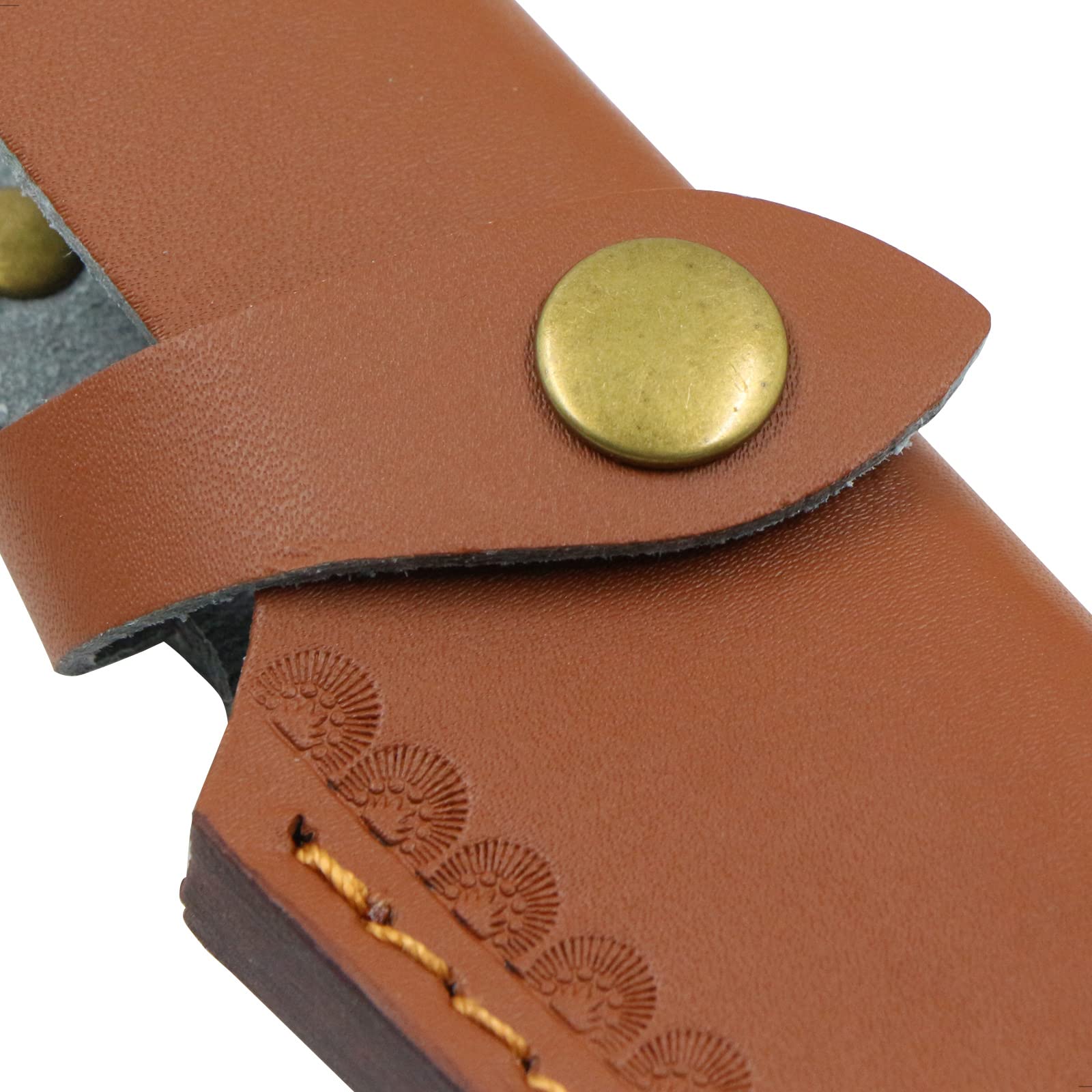 Fodero Per Coltelli In Pelle - Protezioni Custodia Tascabili Borsa D'Epoca Marrone Tirante Laterale Campeggio All'Aperto Protettore Di Portatile Cintura Pieghevole, 1 Pezzo