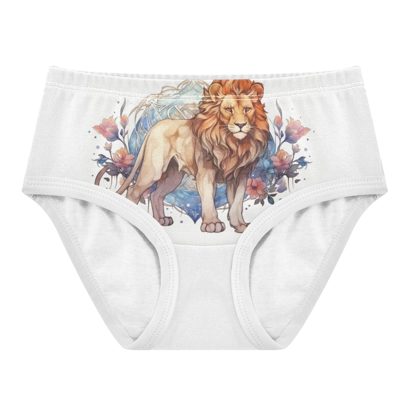ALAZA Toddler Girls Cotton Hipster Underwear Soft Lion 3 2 Pack 2T