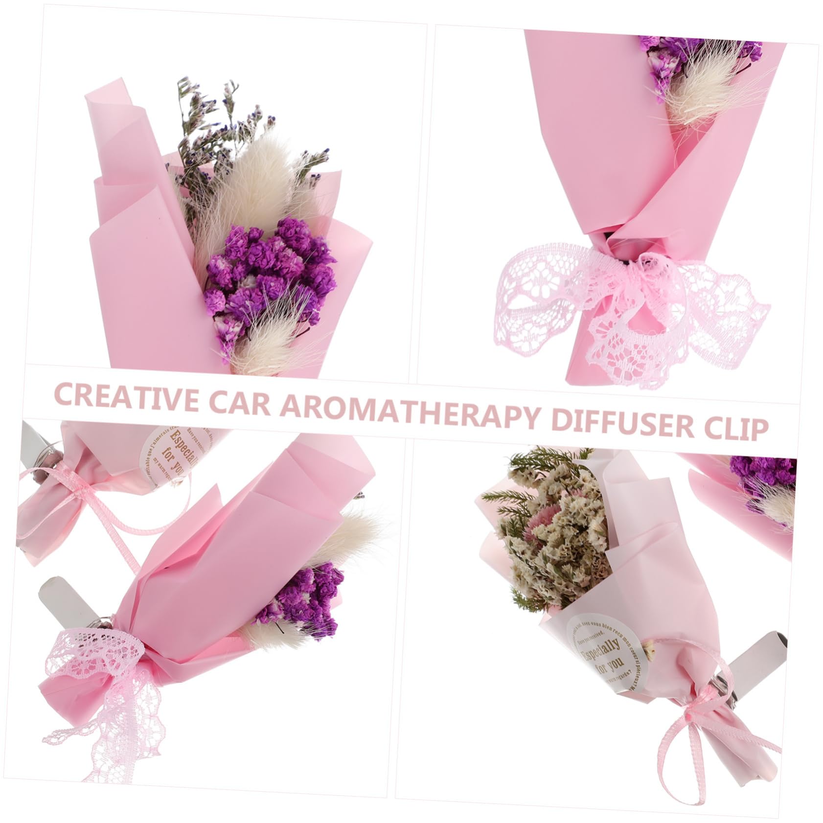 ULTECHNOVO 6stücke Blumen Auto Duftclip Aromatherapie Klammer Für Auto-klimaanlage Eleganter Duftspender Für Frischen Raumduft Für Büro Und Badezimmer