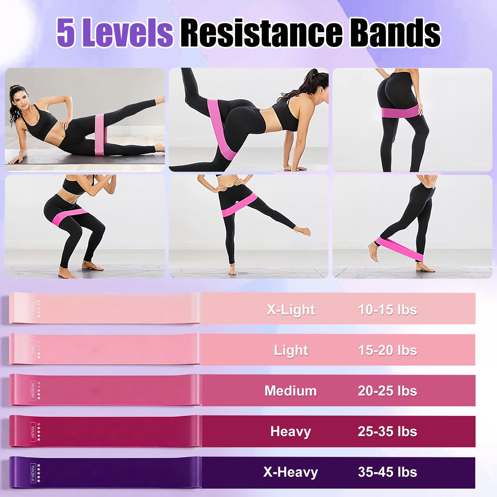 Roadtime Kit Pilates pour la maison, kit débutant de 13 pièces avec balle de yoga de 25 cm, cercle magique de 35 cm, 5 bandes de résistance, chaussettes de yoga, disques glissants, anneau de Pilates