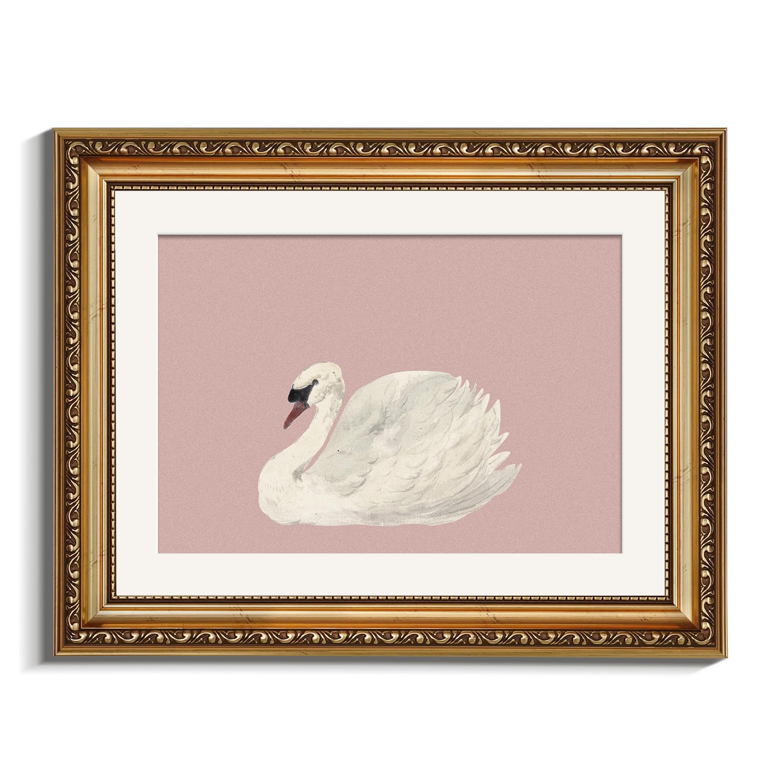 VIYYIEA Gold Framed Wall Art Canvas Print Home Decor Vintage Swan Decoration Grace Swan Art Painting Pictures Rustic Bathroom Wall Decor Animal Farmhouse Artwork for Living Room Bedroom Office 11x14in — view 43