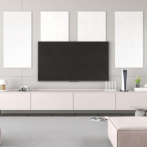 Miniatura 7 de TONOR 8 paneles acústicos, 47.2 x 23.6 x 0.35 pulgadas, paneles de pared autoadhesivos insonorizados, paneles de absorción de sonido para reducción