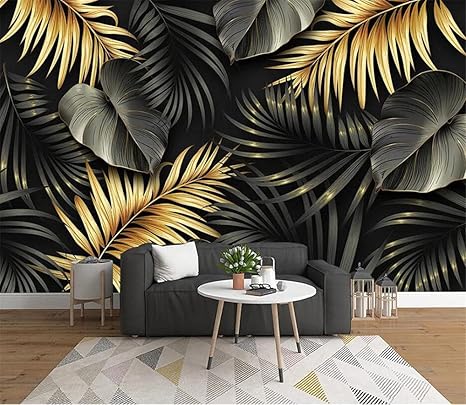 Amazon 壁紙 手描きの熱帯の植物の葉のラインライトの高級テレビの背景の壁紙 約300 210cm 壁紙 Amazon 壁紙 手描きの熱帯の植物の葉のラインライトの高級テレビの背景の壁紙 約300 210cm 壁紙