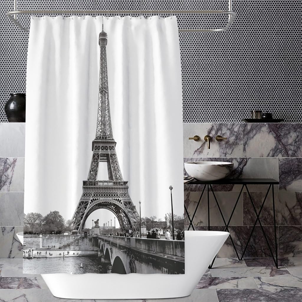 Shower Liner Shower Curtain Bath Shower Curtain Bathroom Curtain Bathroom Partition Curtain Polyester Fabric Shower Curtain with Hook Suitable for Bathroom (Size : W80xH180cm) ()