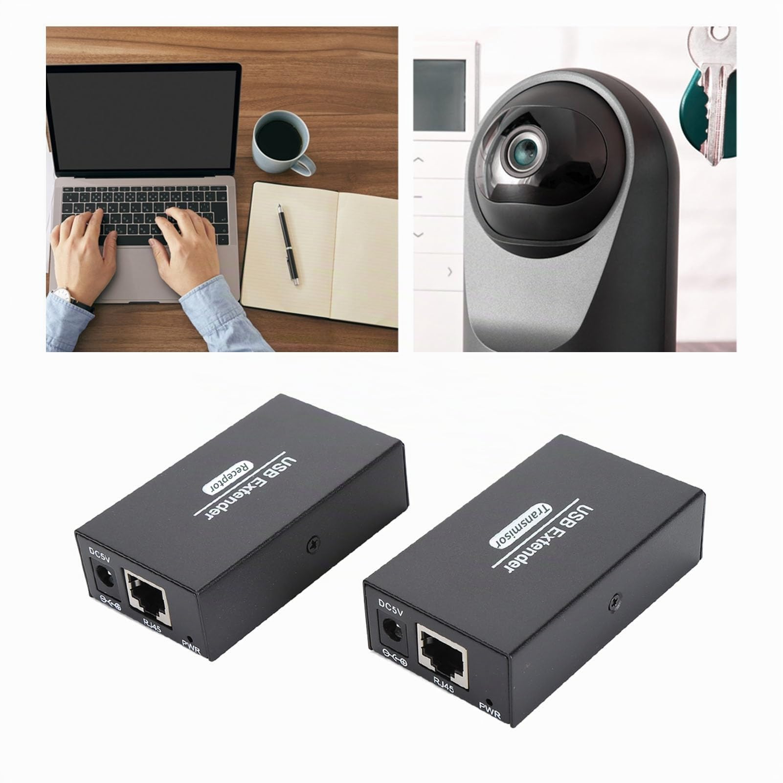 Extensor usb 2.0 hasta 120 M sobre Cat5e/6/7, 4 Puertos, Extensor USB Ethernet RJ45, para OS X