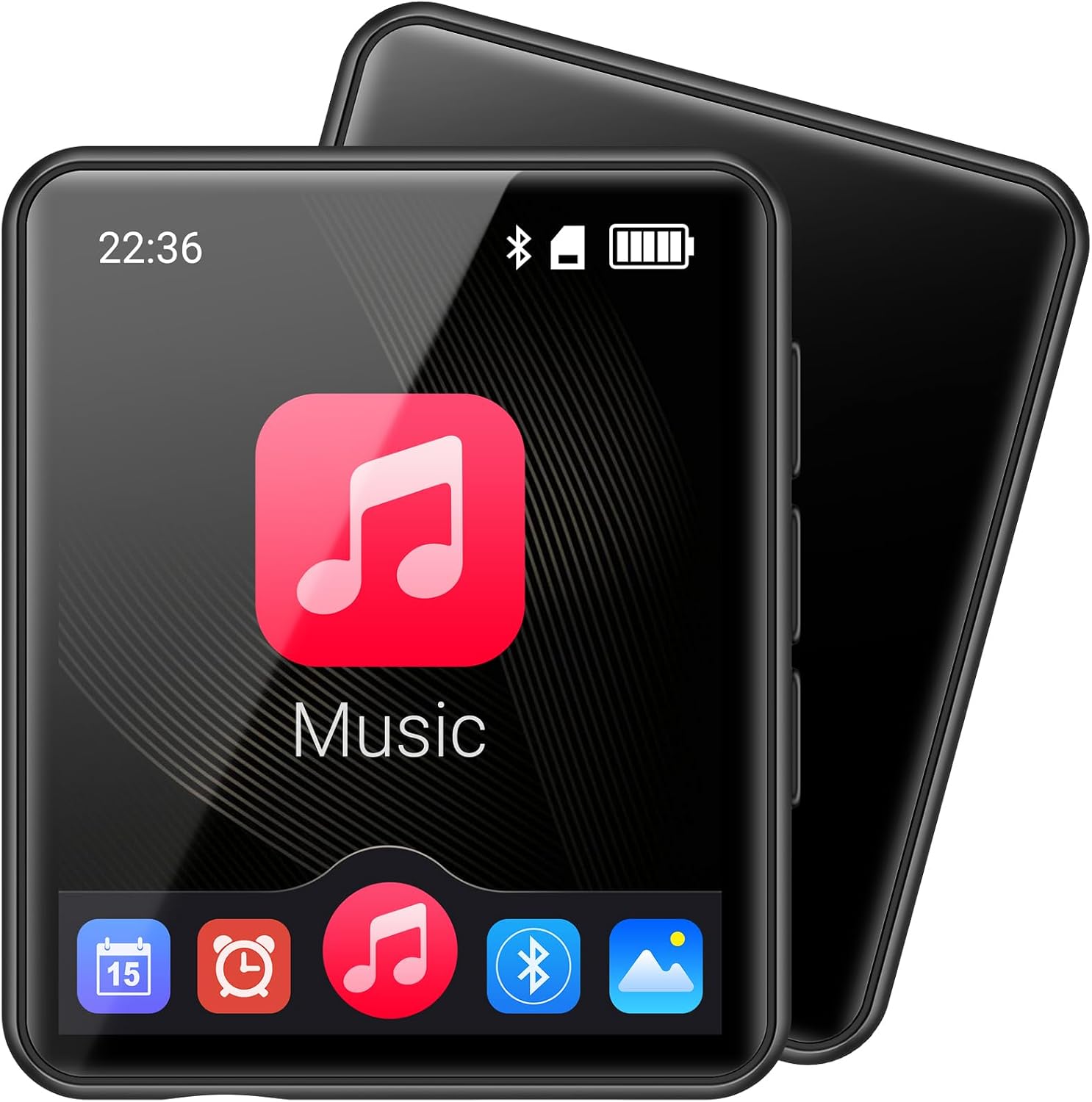 64GB MP3 Player with Bluetooth 5.3, Portable Digital Lossless Music Player, Built-in Speaker, 1.8 in Full Touch Screen, FM Radio, Speaker, Earphones Included, Support up to 512GB