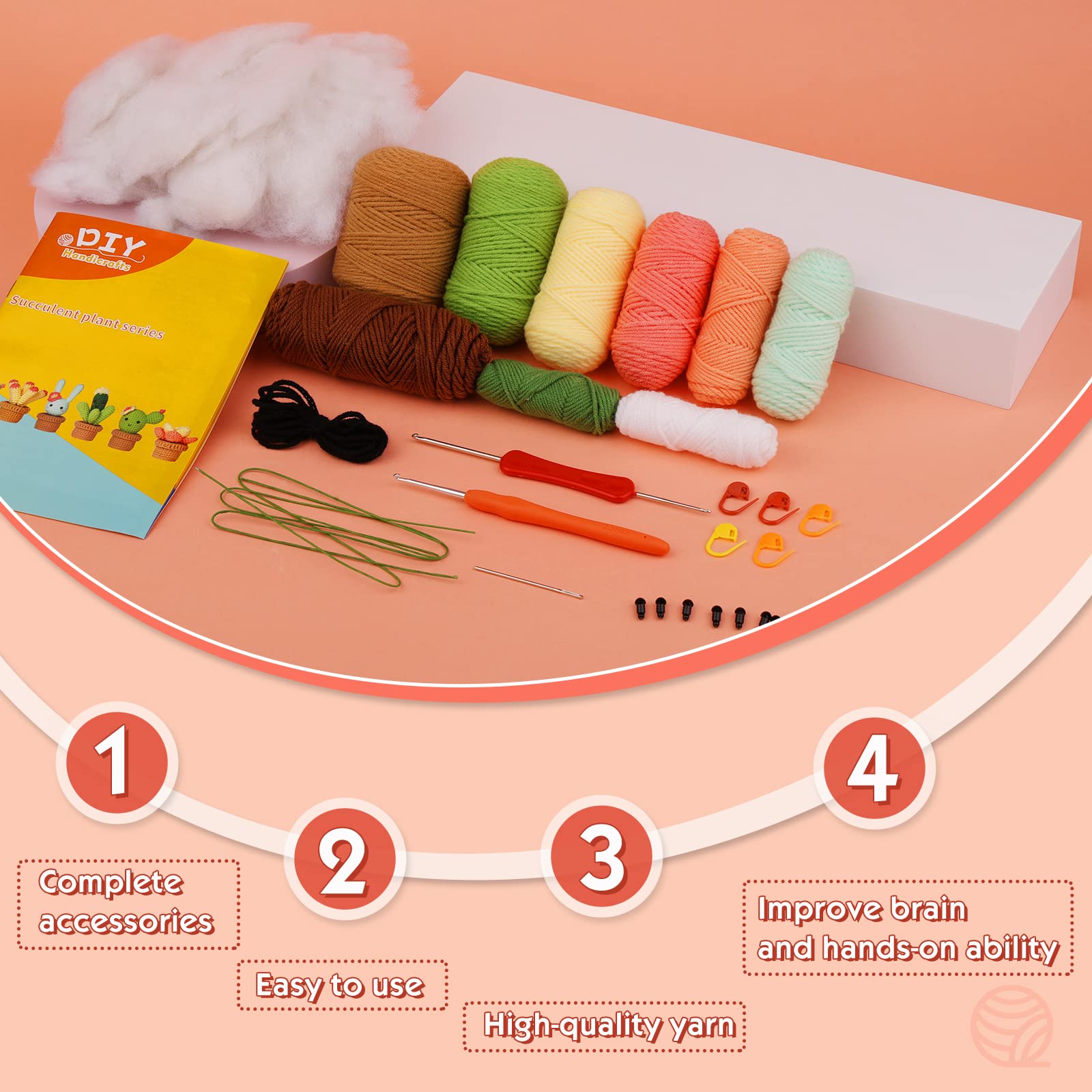 Namner Kit Per Uncinetto Per Principianti, Kit Per Uncinetto Con Girasole 1060808