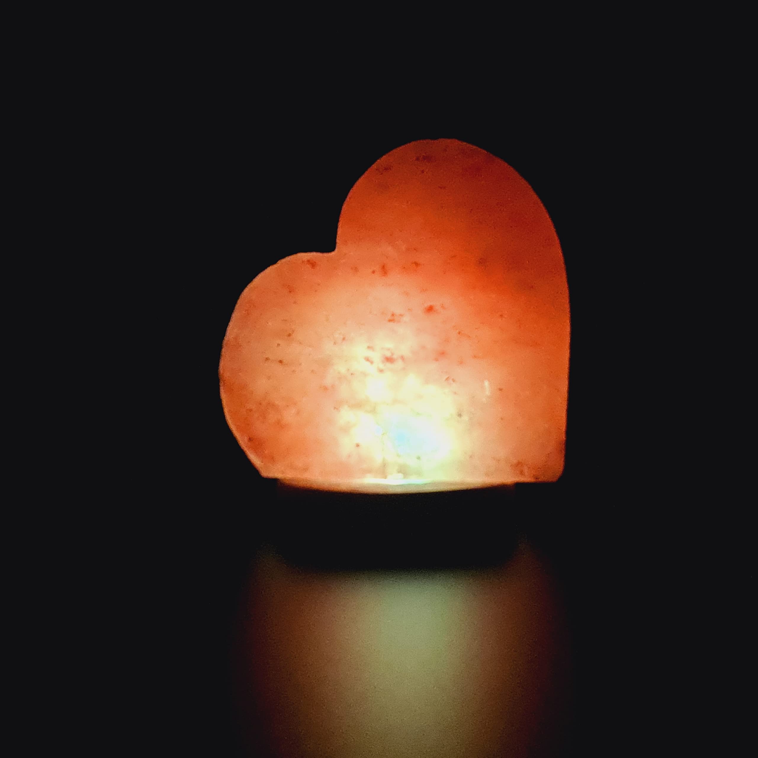 SPEXXI Himalayan Heart Lamp USB Multicolour Crystal Salt Lamp, Healing Crystal Lamp, Rock Salt Lamp for Home Decoration