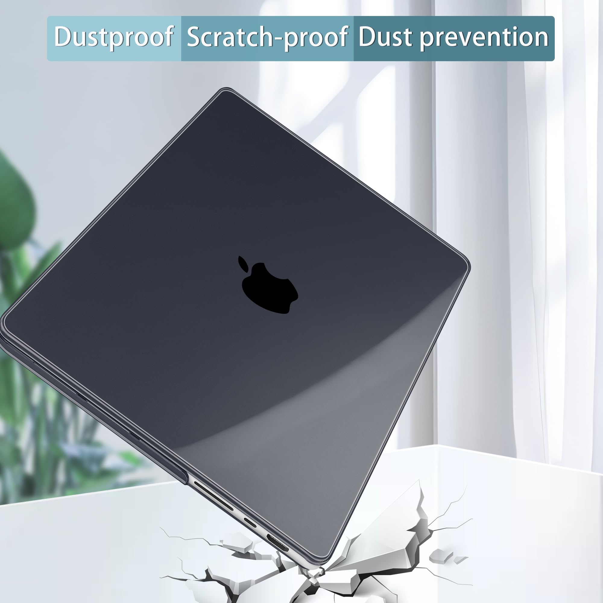 Tuiklol for MacBook Pro 16 inch Case 2024 2023 2022 2021 Release A3403 A3186 A2991 A2780 A2485 M4/M3/M2/M1 Pro/Max Chip,Hard Shell Case Screen Protector with Retina Display & Touch ID,Pink: Crystal Black