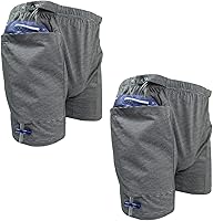 Vista 1 de Paquete de 2 pantalones cortos para nefrostomía, bolsa de orina, pantalones con bolsa de catéter para bolsa de drenaje de ostomía, ancianos, cuidado