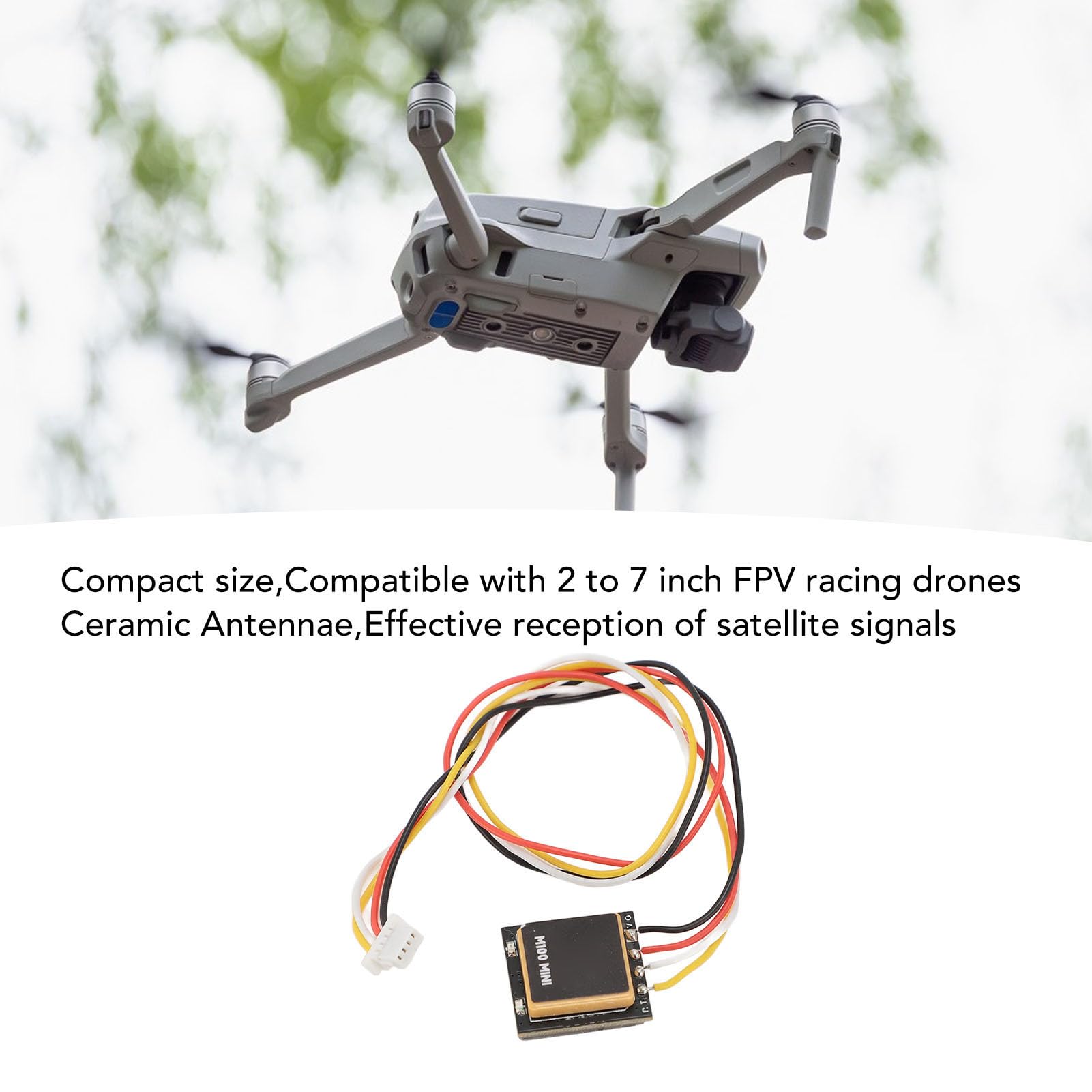 M100 GPS Module, PCB GPS BDS 3 Mode Positioning Drone GPS Module with Ceramic Antennae for 2 to 7 Inch RC FPV Racing Drones, Drone GPS Controller Module, M100 GPS Module