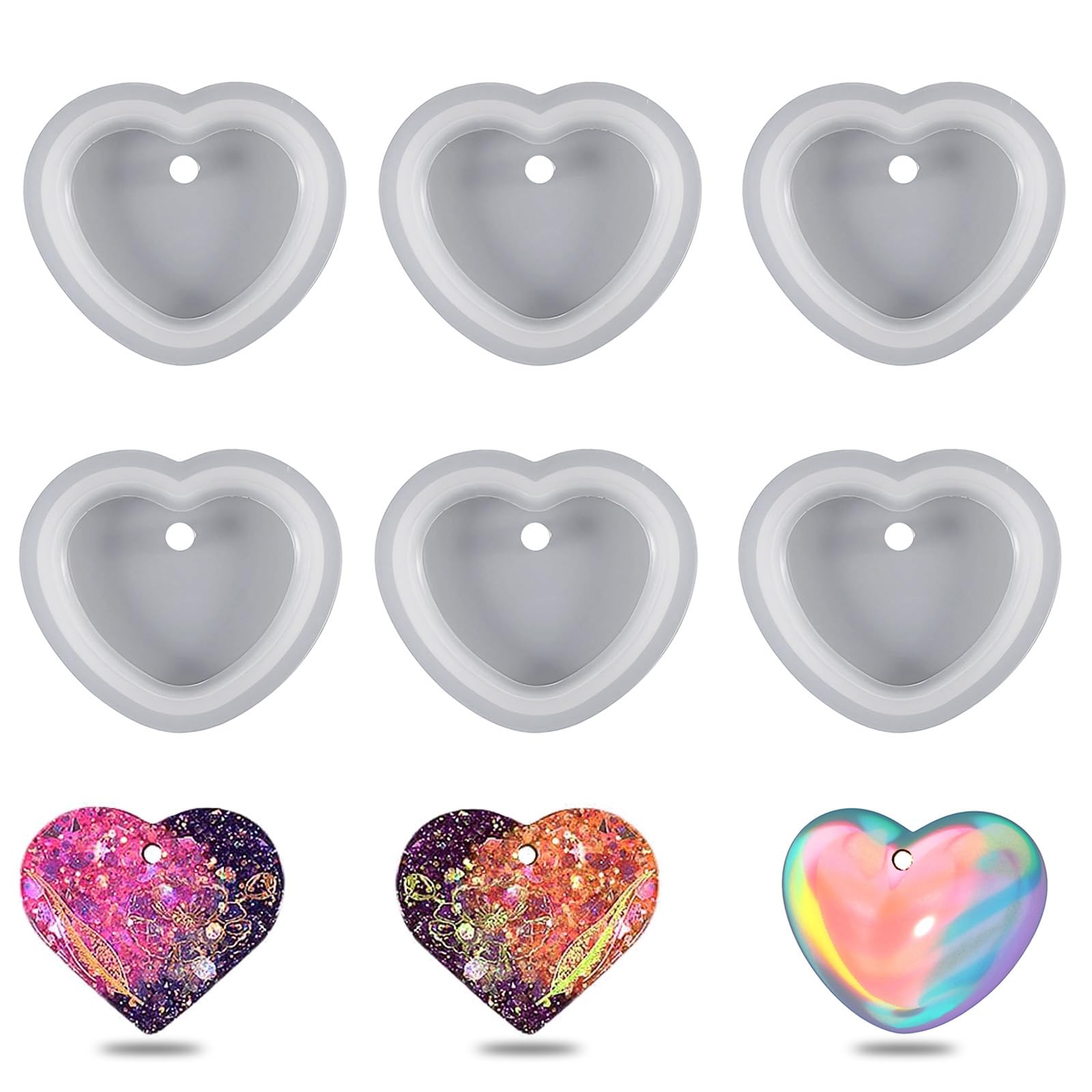 Moules En Résine De Silicone En Forme De Coeur - Moule époxy En Forme De Coeur - Moule De Coulée En Résine En Forme De Coeur Pour La Fabrication De Travaux Manuels