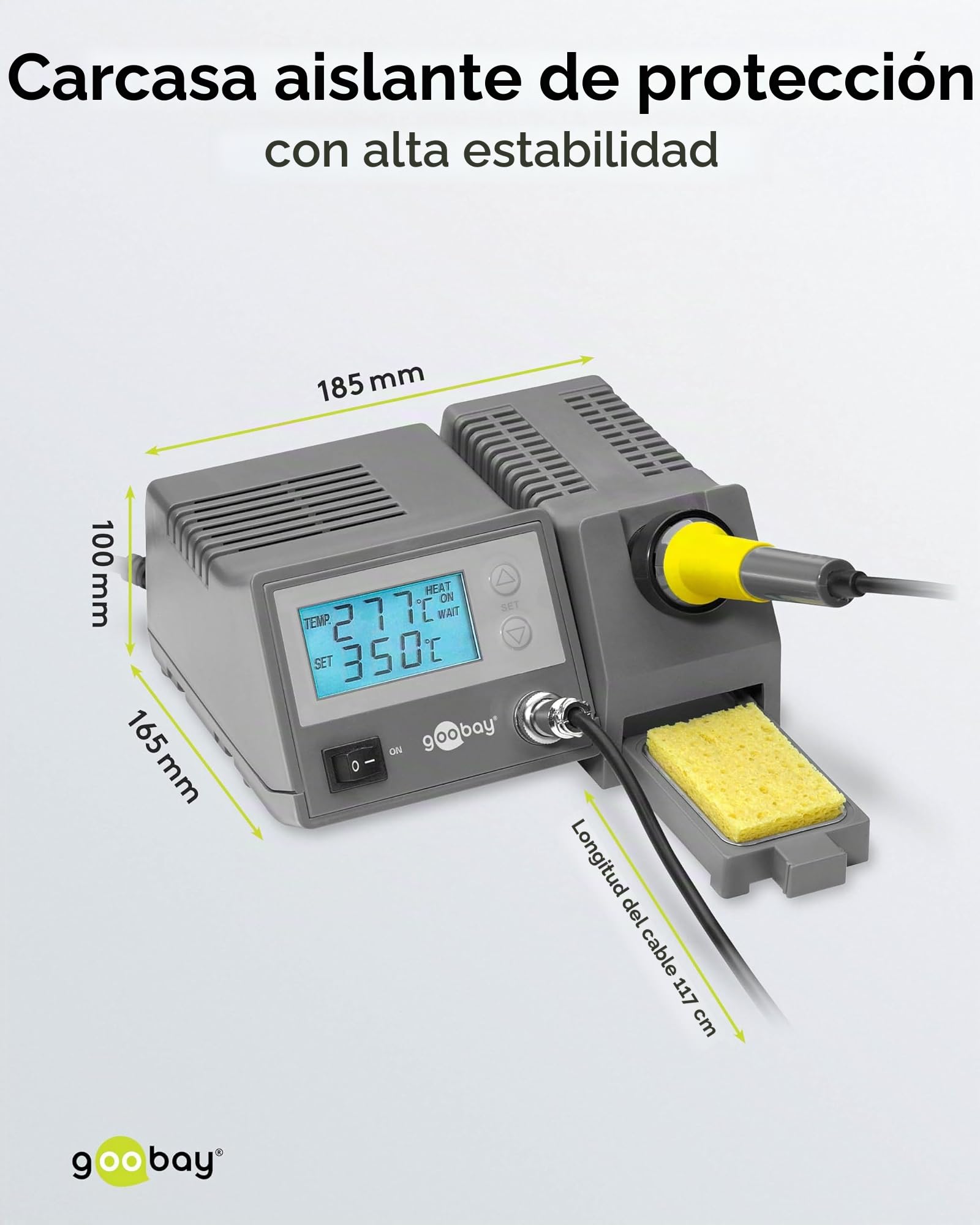 Fixpoint EP5 - Estación de soldadura digital Kit del Soldador Con pantalla LCD 51098