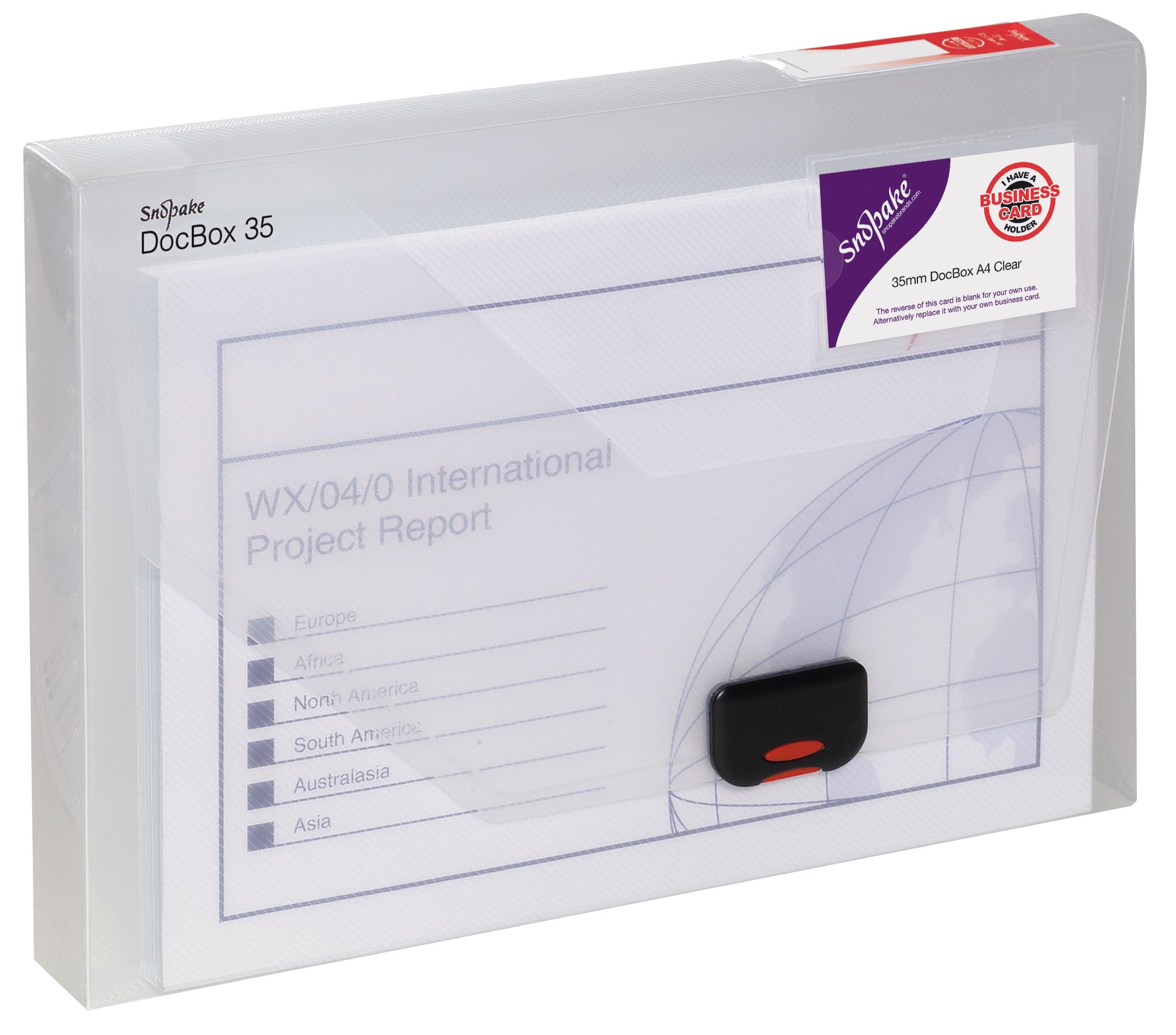 Snopake 35mm Capacity Document Box A4 Clear 12861 SK02536
