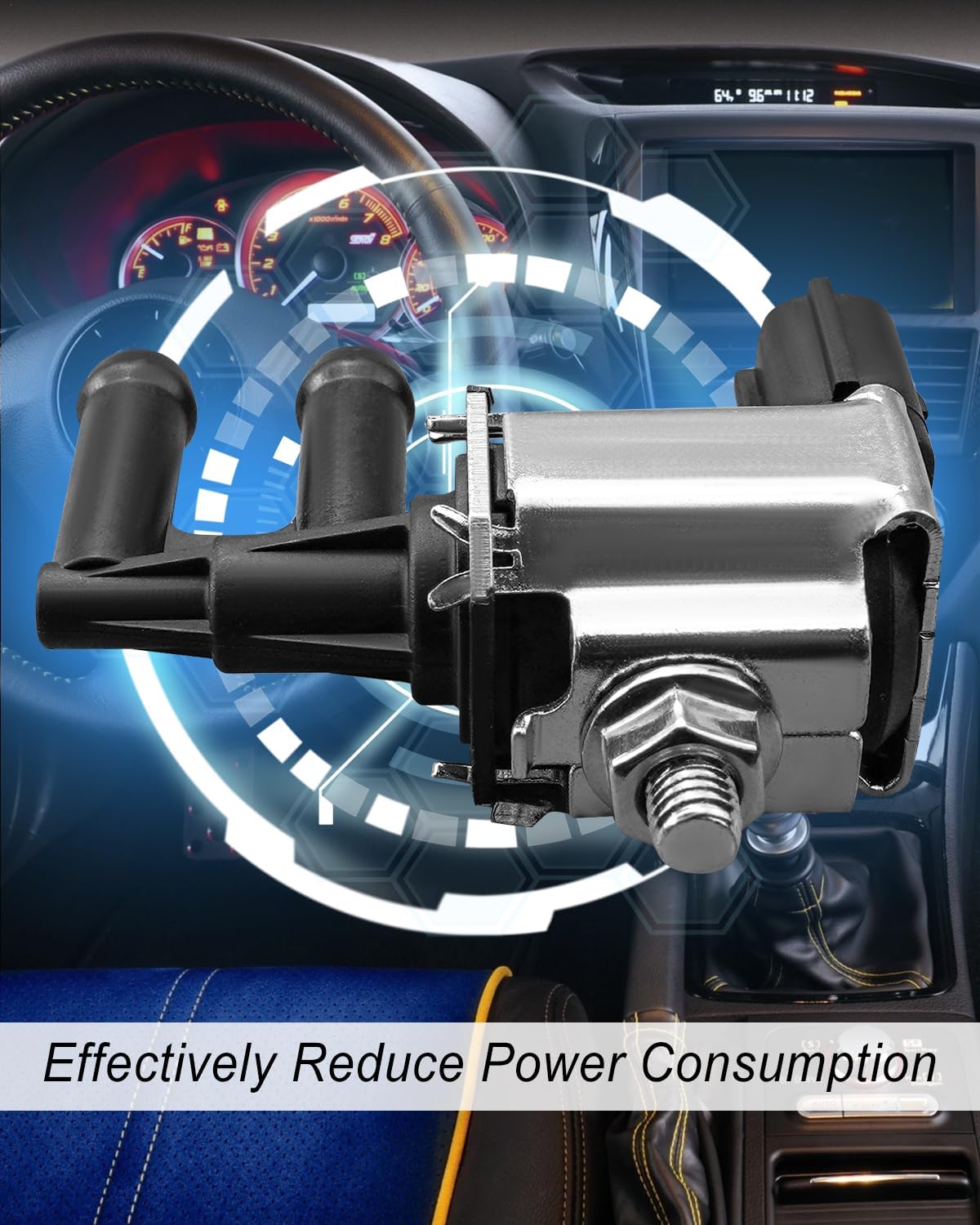 16102AA490 Vapor Canister Purge Valve Solenoid Compatible with Subaru Impreza Forester Legacy Outback 2005-2008 2.5L Engine Replace 16102-AA490 K5T48478 16102-AA400