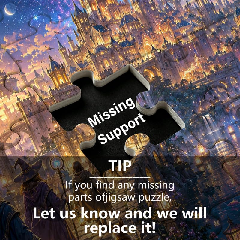 Rompecabezas para Adultos 1000 Piezas - Castillo Fantasía Mágica Rompecabezas Desafiante con Poster HD miniatura 7