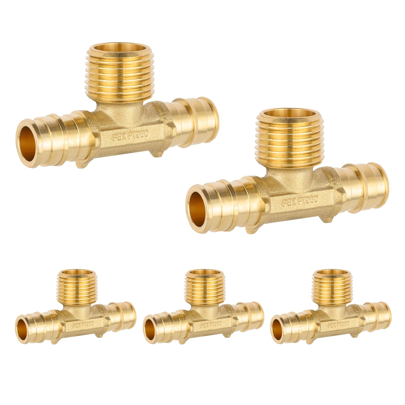 5 Pezzi Raccordi In Ottone Efield Pex-A 1/2 X 1/2 Senza Piombo Per Espansione F1960