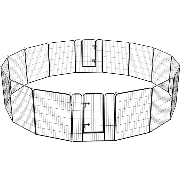 Buy Yaheetech Dog Playpen, 40Inch 16 Panels Pet Fencing Heavy Duty