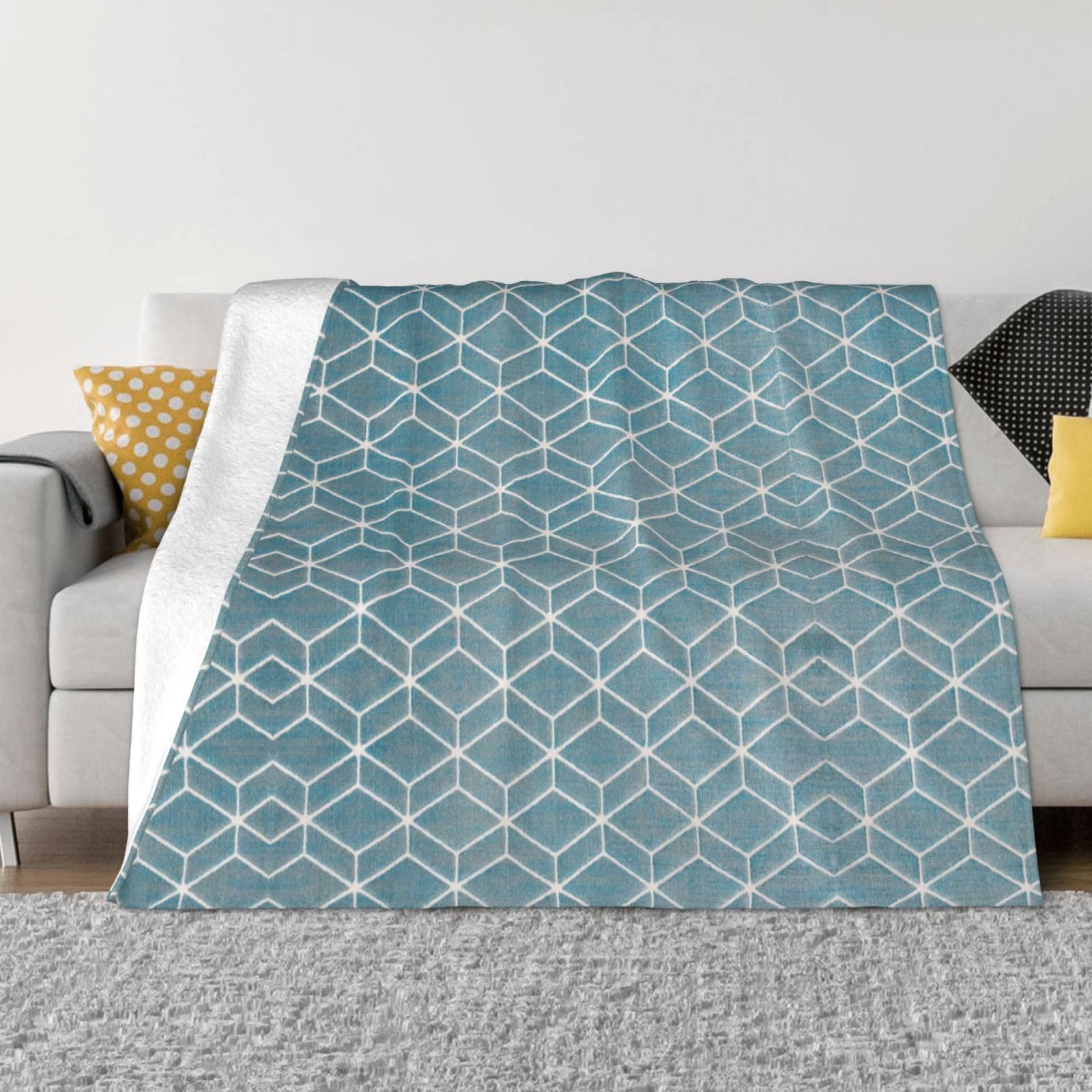 Couverture de lit flanelle bleue contre le froid nuits douces et chaudes
