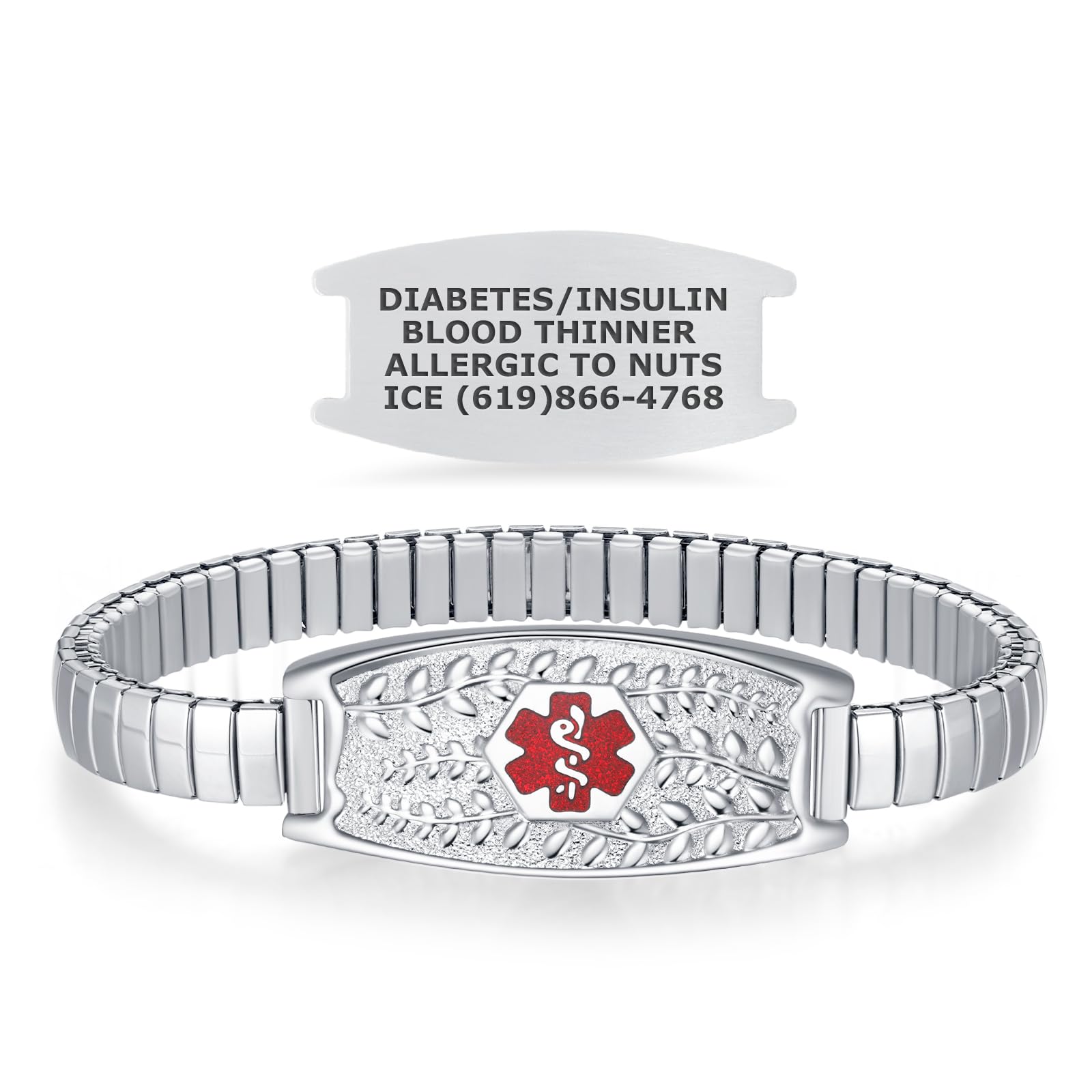 Divoti Olive Stretch Medical Alert Bracelet