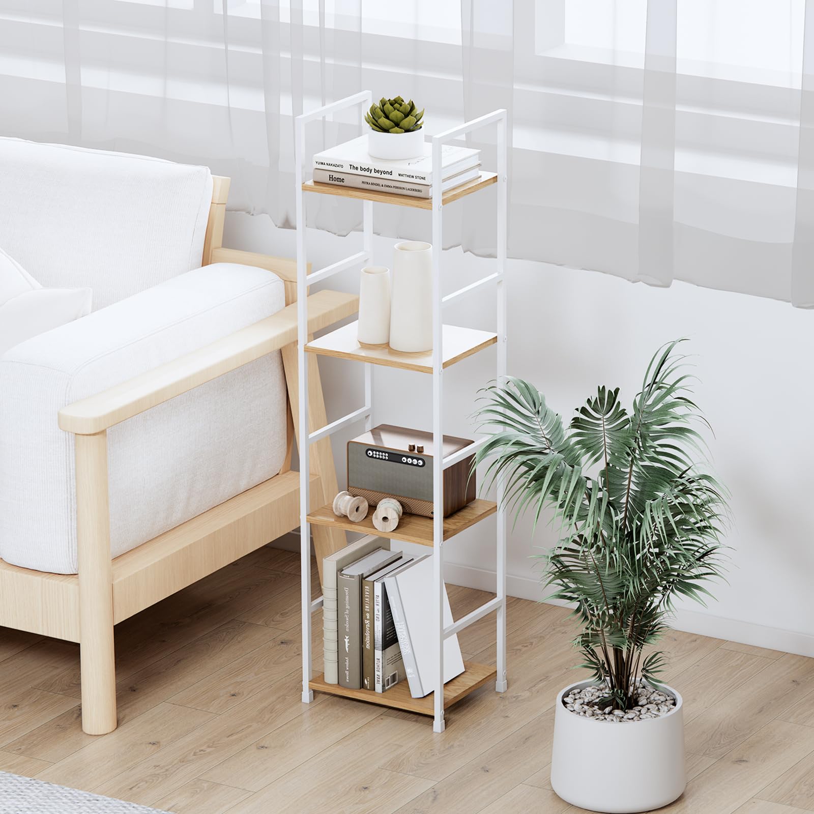 Amazon｜ラック オープンシェルフ 4段 スリム 棚 収納 隙間収納 幅29