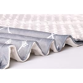 Soft Plush Deer Baby Blanket for Boys Girls Unisex with Print Animal Pattern Double Layer Dotted Backing Bed Throws for Baby Crib Receiving for Newborns 30x40 Inches