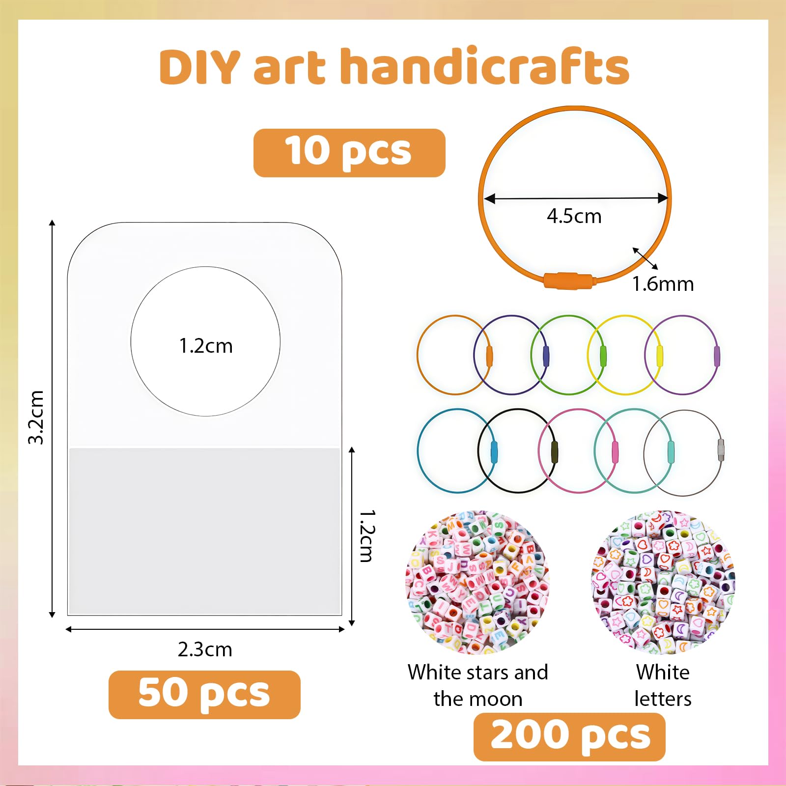 Yamobi Etui na karty Yoto, pierścienie i zakładki, 50 etui na karty Yoto z 10 klamrami, 200 koralików DIY, torba podróżna dla dzieci z akcesoriami YOTO, etui na karty