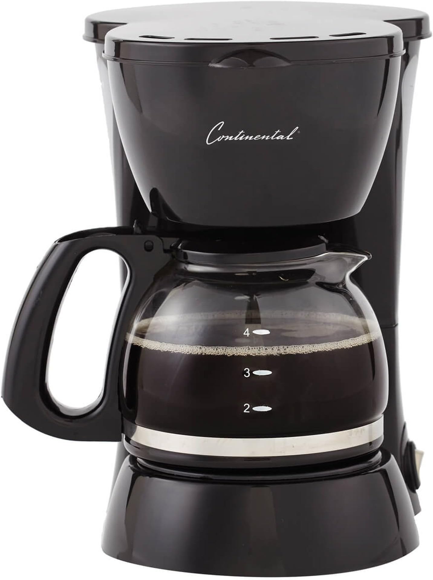 Continental Electric 4-Cup Coffee Maker, Black