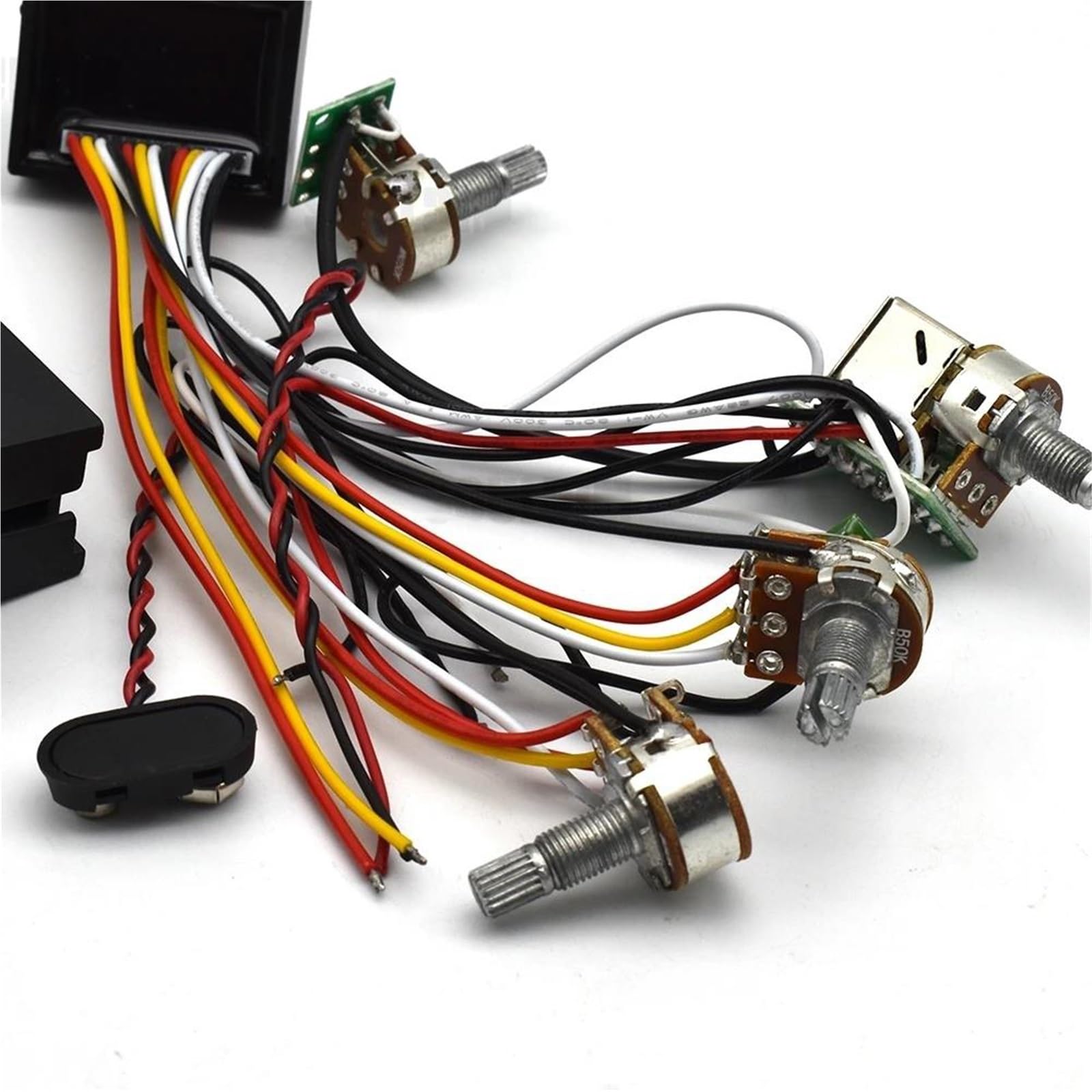 Przetworniki do gitary elektrycznej 2-pasmowe Aktywne Korektory EQ Elektryczny Przedwzmacniacz Basowy Zamiennik Obwodu Przetwornika Dla Aktywnego Przetwornika Basowego Gitara Basowa