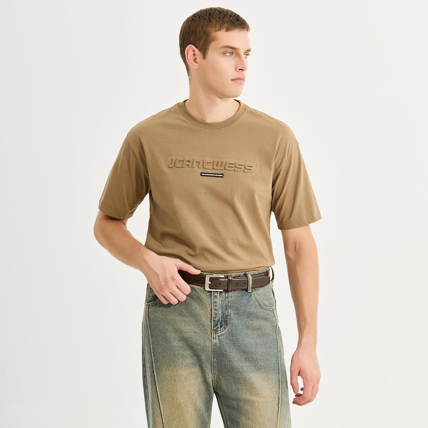 VATAN Men's Genuine Leather Dress Belts, Handmade Classic Every Day Leather Jeans Belt for Men Work Business Casual - Image 5