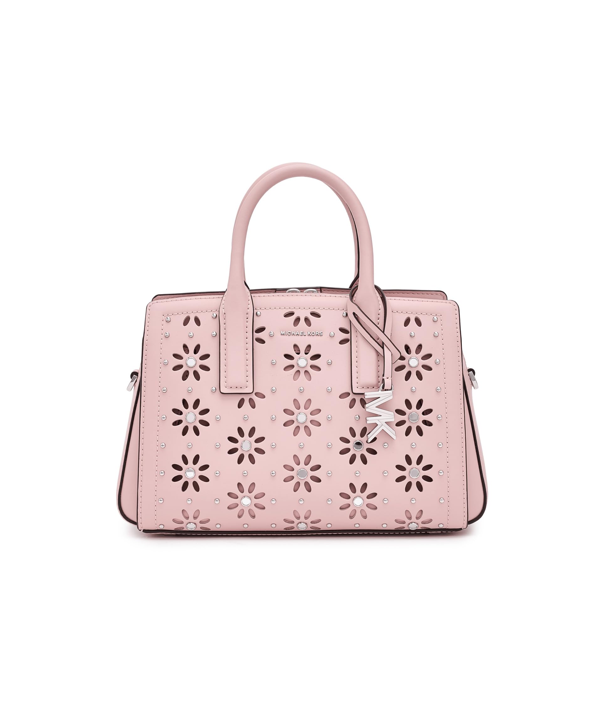 Michael Kors LAILA Small Laser-Perforated and Embellished Leather Handbag