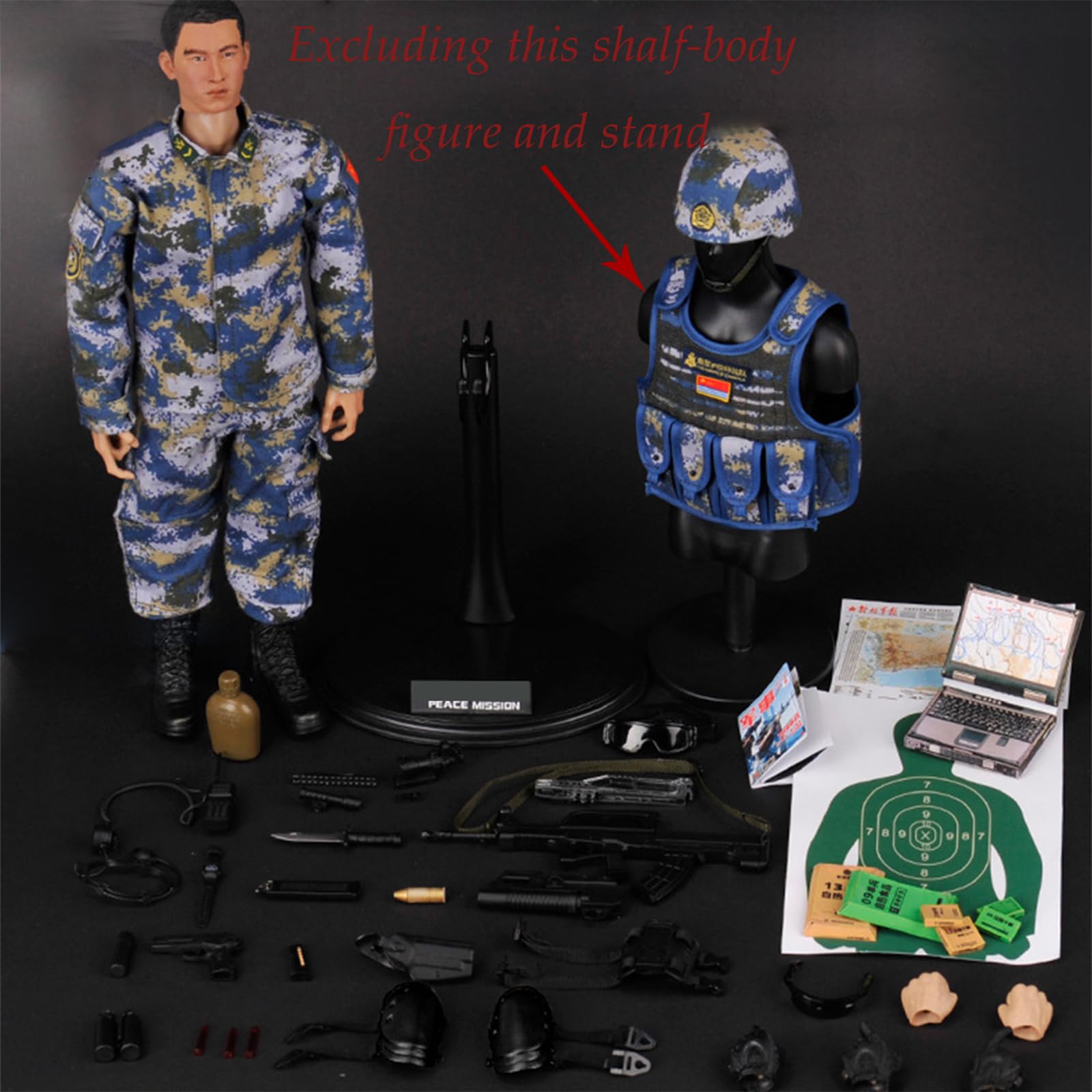 Amazon.com: Scakbyer 12 Inch Action Figures Military Set, 1/6