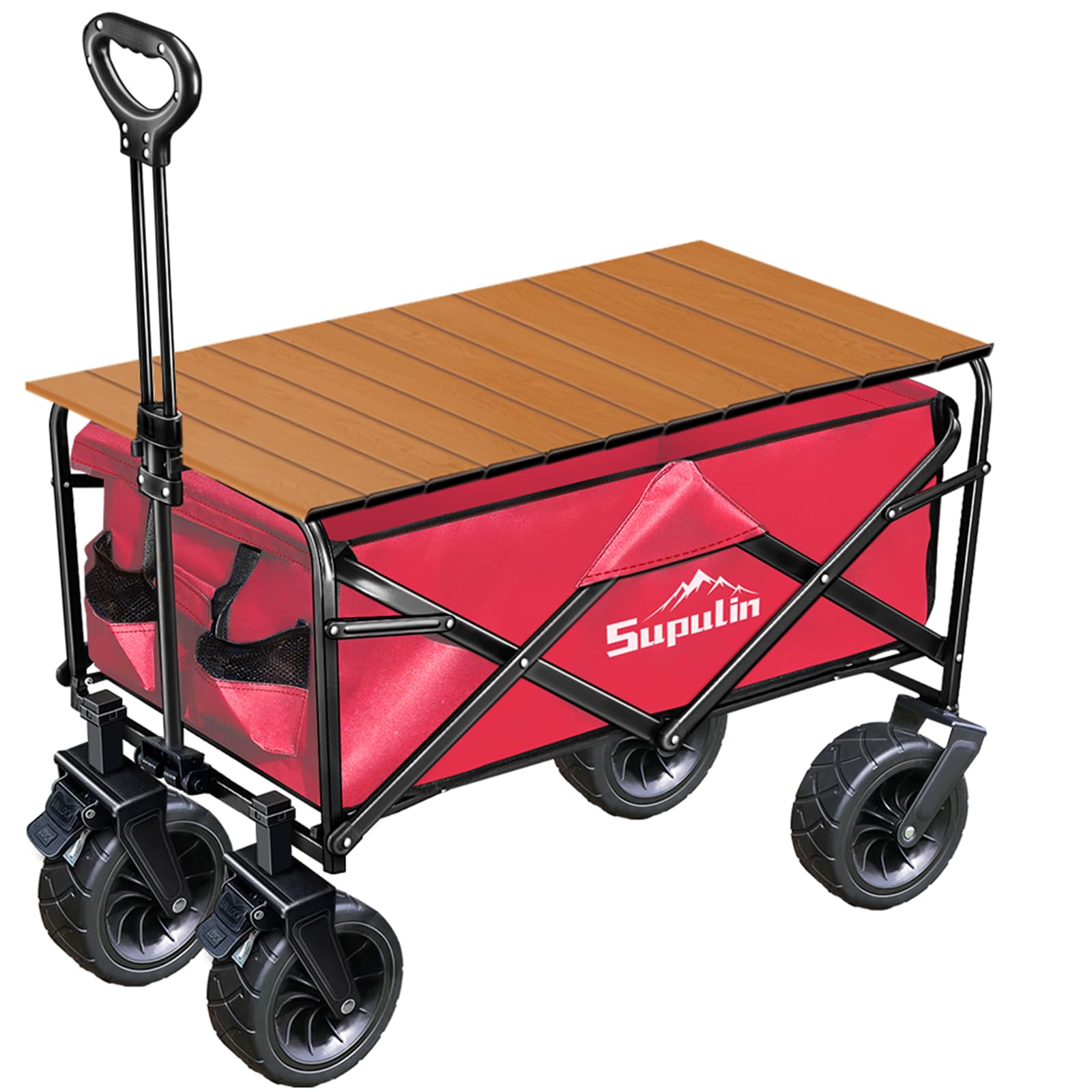 Amazon.co.jp: Supulin キャリーワゴン テーブル付き【大容量150L 耐