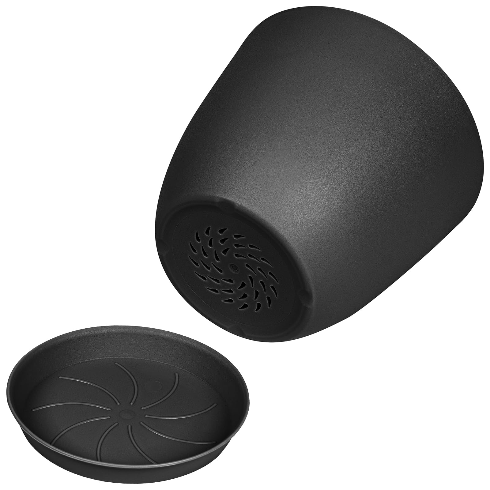 FORAGIFT 16 Pack 15cm Plastic Plant Pots for Indoor Flower Pots Heavy Duty and Stylish Plant Pots for Indoor Plants with Drainage Holes and Tray for Plants Flowers - Image 3
