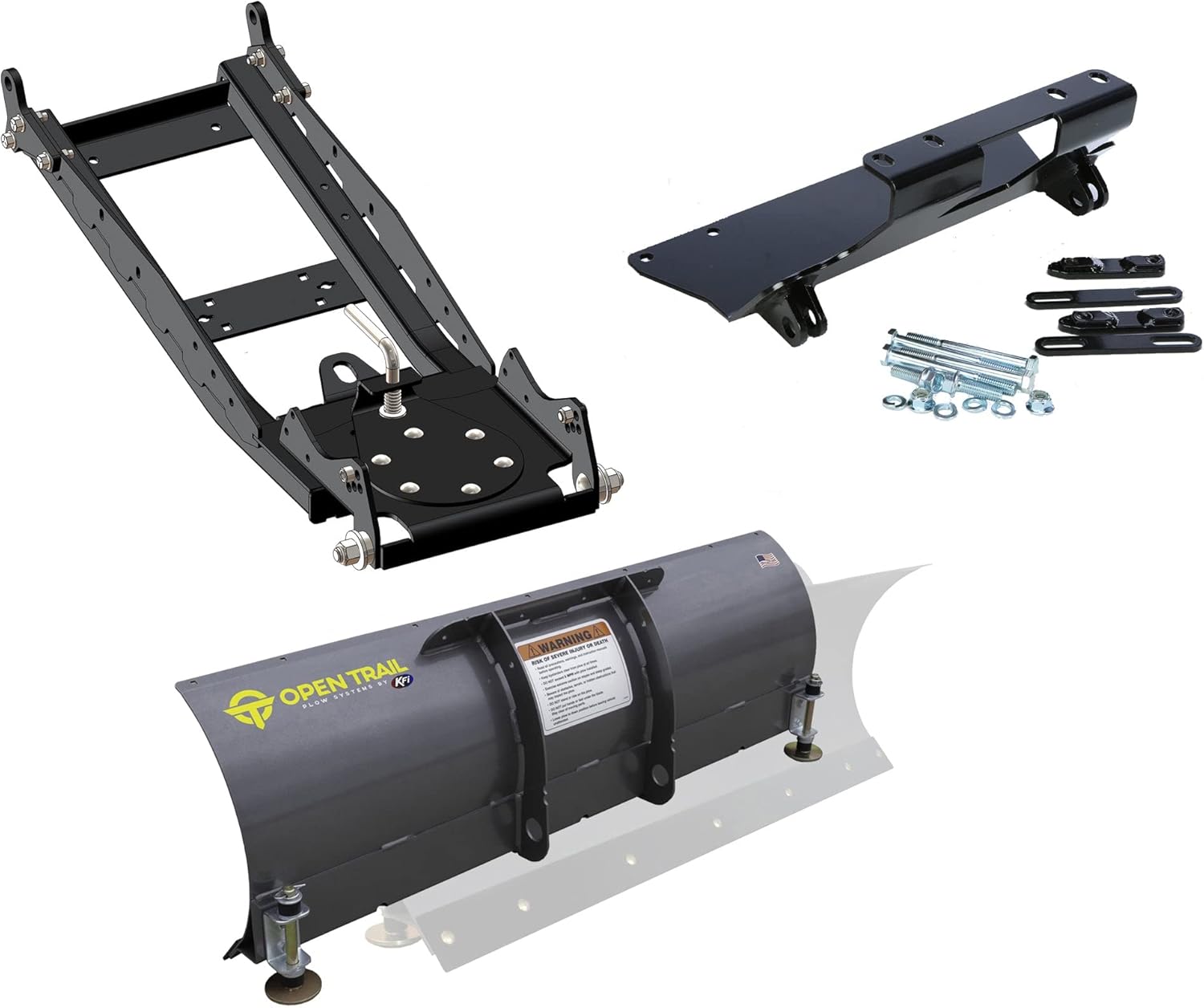 Open Trail/KFI 72" Steel Snowplow Combo Kit 72" Steel
