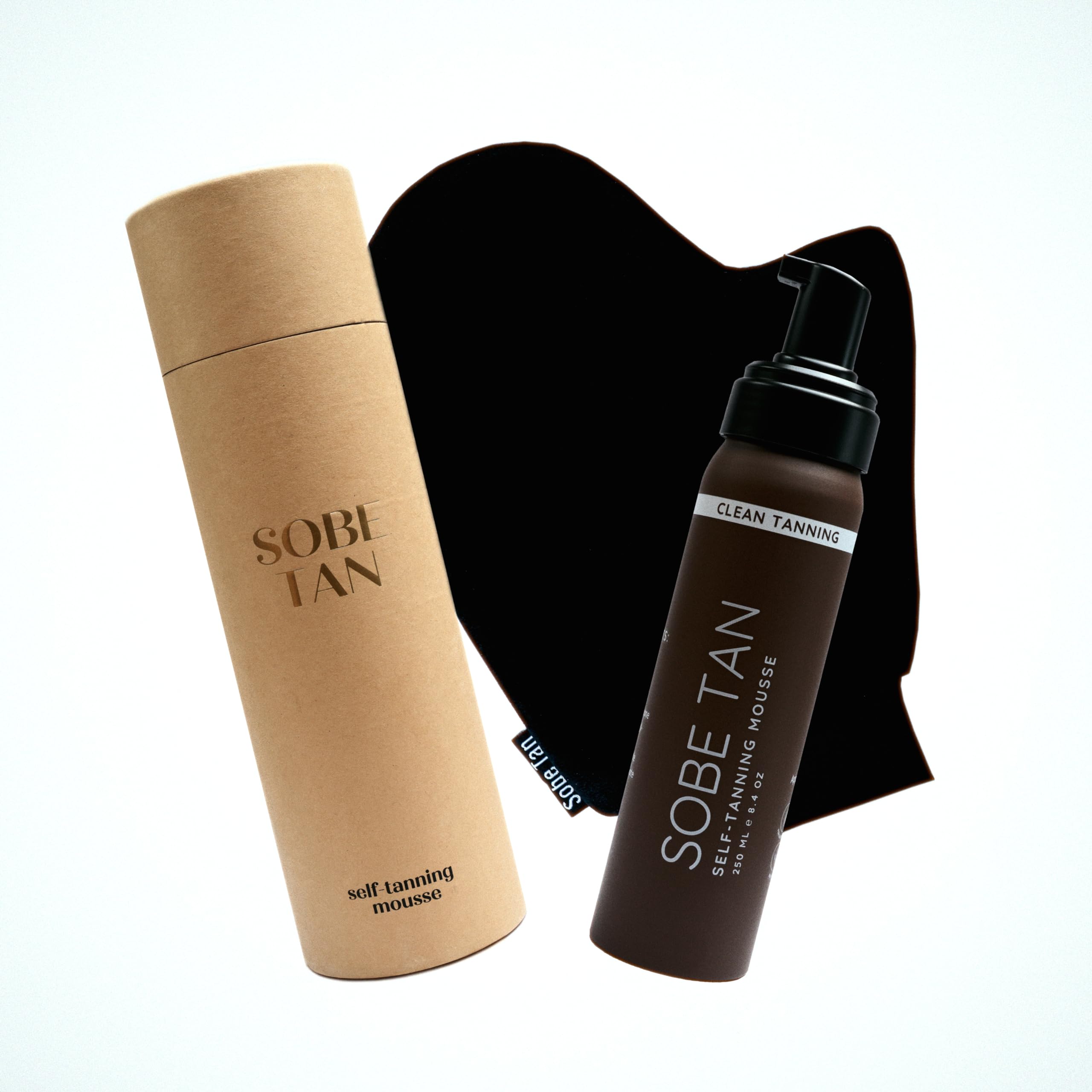 Sobe Tan Self-Tanner | Clean, Natural, Streak-Free Caramel Tan | Only 7 Ingredients - No Nasties | With a Natural Caramel Color Guide for Flawless Application | The Cleanest Mousse on the Market