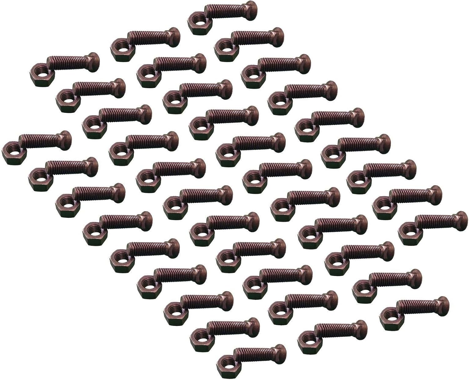 40 - Plow Bolt & Nut for Blades/Cutting Edge, 5/8-11x2 1/2 - Grade 8, Dome Head