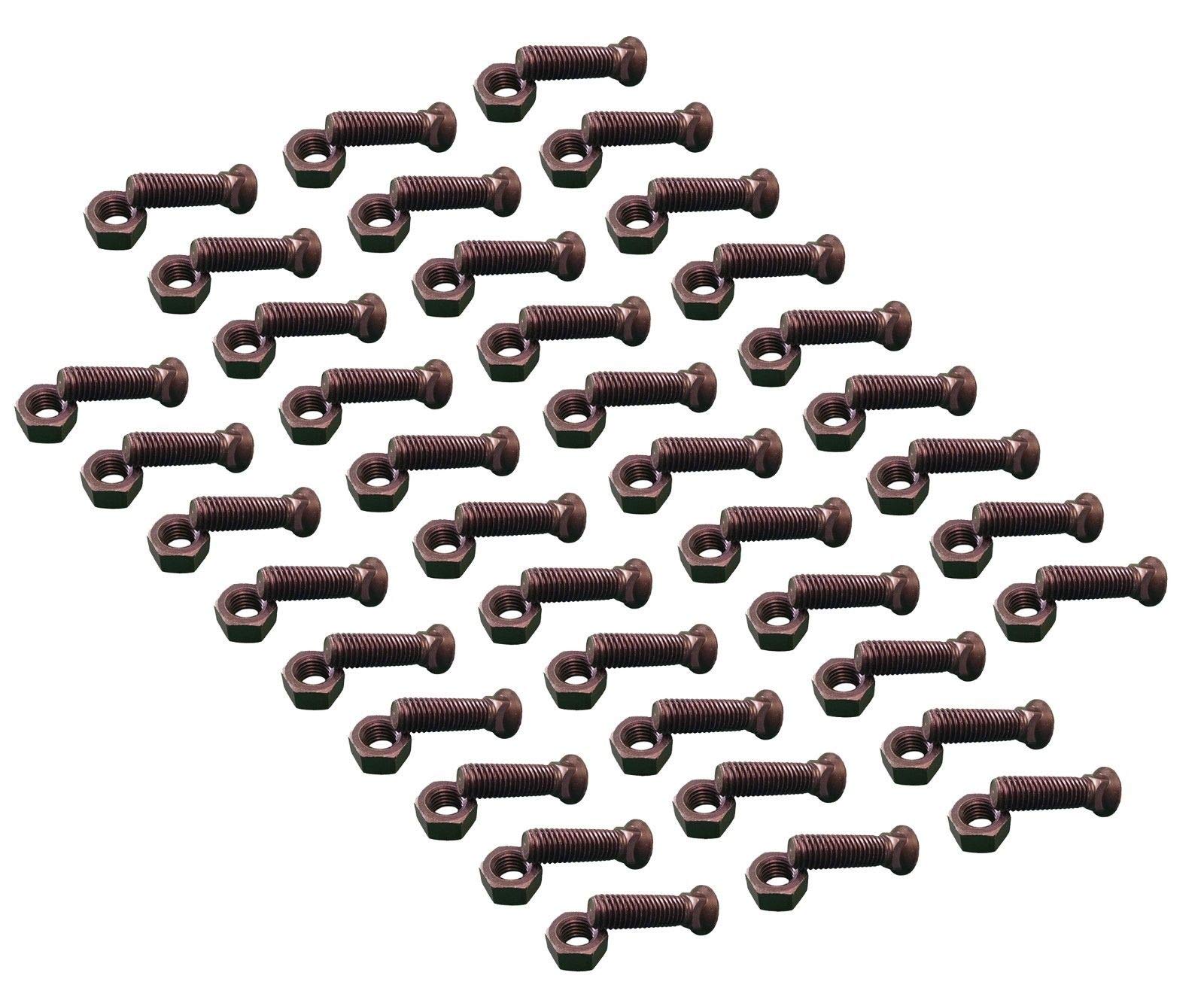 40 - Plow Bolt & Nut for Blades/Cutting Edge, 5/8-11x2 1/2 - Grade 8, Dome Head