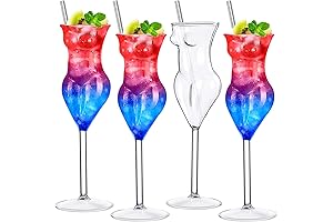 INFTYLE Wine Glasses Body Glasses Set of 4