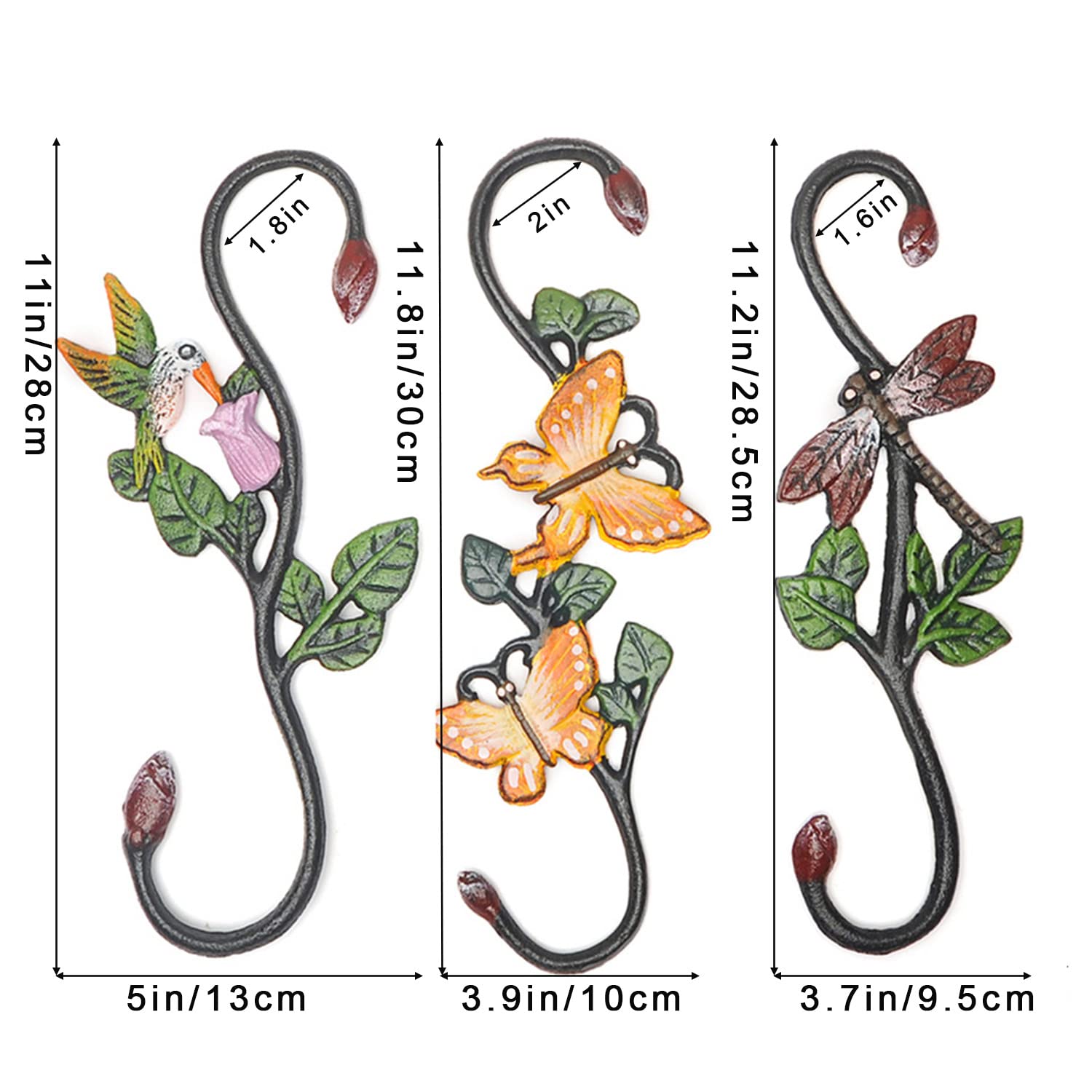 Cintres en forme de S en fonte pour plantes, crochet décoratif en S, pour extérieur, très résistant, paniers suspendus pour fleurs, rallonges de plantes, crochets en S pour suspendre les