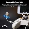 Cable para IEM de gaming Linsoul Kiwi Ears S-Link Tipo-C con micrófono en brazo y micrófono en línea | Cable para monitor de oído con DAC+DSP, control inteligente de 3 modos, cable plateado de 1.2m con conector de 2 pines para audiófilos 5