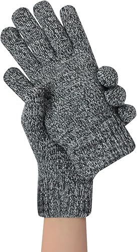 Lroxiy Guantes cálidos de felpa de punto para invierno, para viajes, al aire libre, invierno, senderismo,