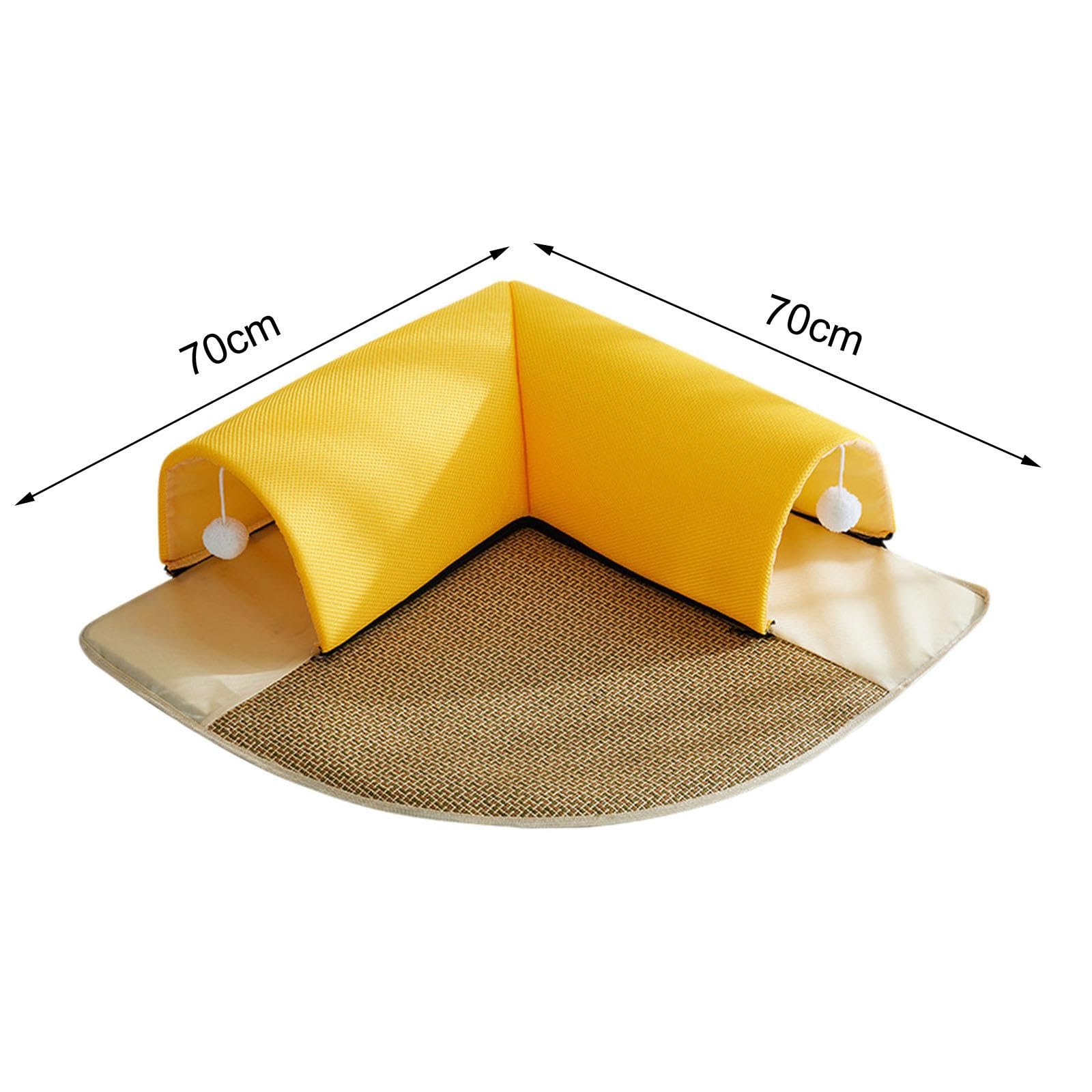 Cama para Gatos de Juego Tienda de Juegos Juguete Interactivo para Gatos, Nido para Gatitos, Tubo para Gatitos, Juguete para Gatos P, Amarillo
