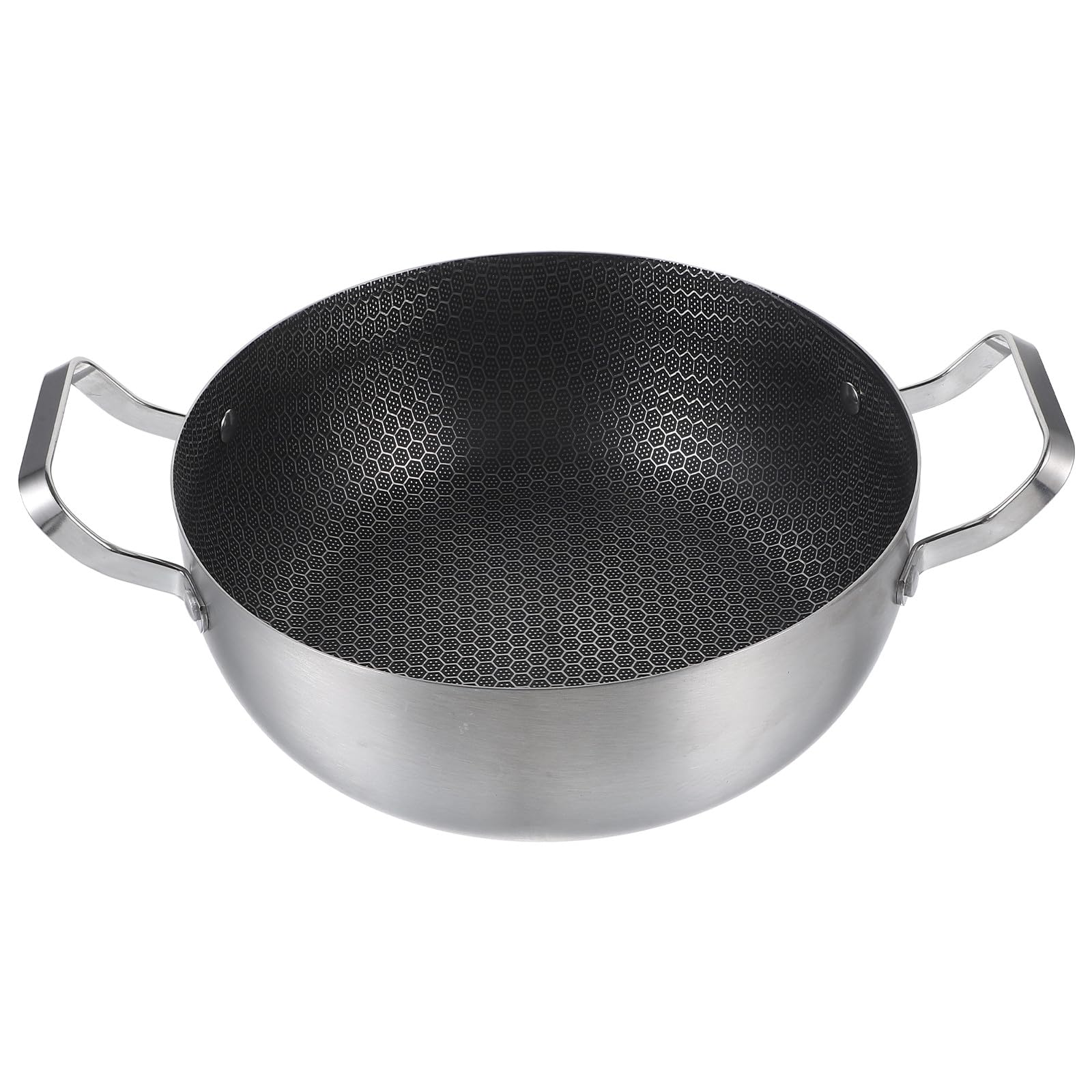 Poêle antiadhésive 24 cm en acier inoxydable nid d'abeille multi-cuisson Beavorty