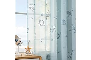 Coastal Charm with jinchan's Blue Sheer Starfish Curtains