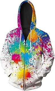 [LIDADA] ジップアップパーカー 3d プリント 面白 メンズ レディース カジュアル コート春 秋